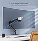 HUANUO Monitor Halterung 2 Monitore für 13-40 Zoll Bildschirme, Dual Monitor Arm Gasdruckfeder, Monitorständer VESA 75 & 100 mm, C-Klemme und Tüllenbefestigung, Erhöhte Tragfähigkeit von 2-12 kg