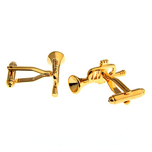 Mancuernillas clásicas doradas para hombre KnBoB miniatura 2