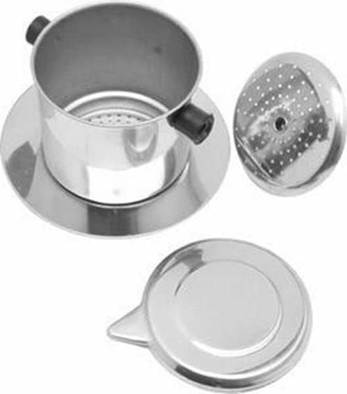 ARC-POWER For Stainless Steel Camping Hand Manual Coffee Tea Maker Filter Percolator Brewer