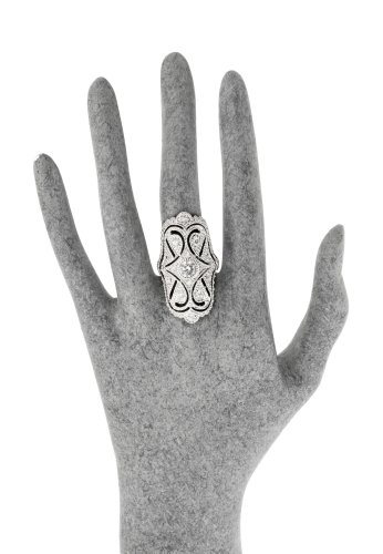 Anillo de diseño simétrico Curve Plus con forma cúbica de estilo vintage 4