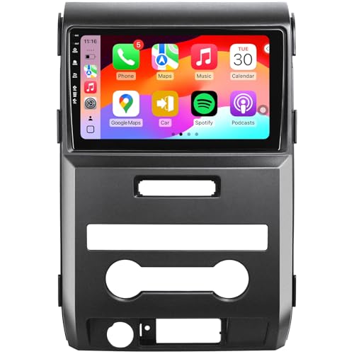 5G(WiFi6) Car Stereo for Ford F150 F-150 2009-2012 Android 13 with Wireless CarPlay Android Auto, 9 inch IPS Touchscreen Car Radio Player with 1080P Backup Camera/FM/SWC