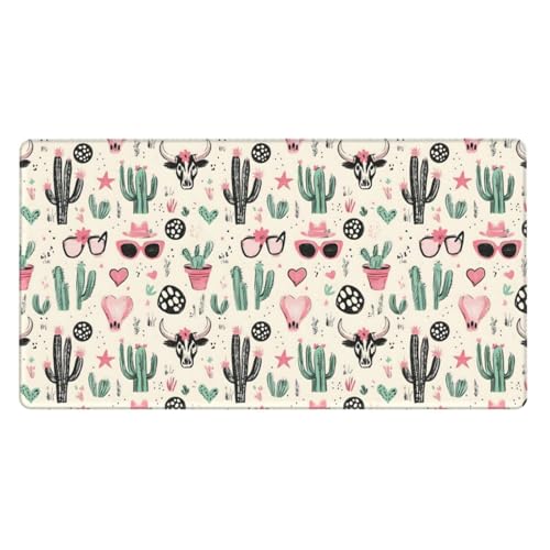 Grand tapis de souris de jeu cactus grand format pour ordinateur