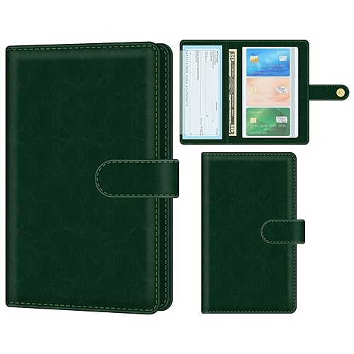 Aatacas Business Card Organizer Book for Women & Men, Unisex PU Leather Portable Business Card Book Holder, Credit Card Organizer Binder 96 Card Slots (Up to 192 Business Cards)