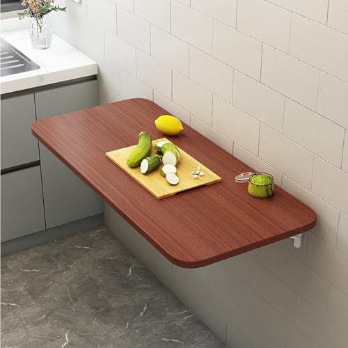 Bureau mural pliable teck pour ordinateur table de cuisine flottante
