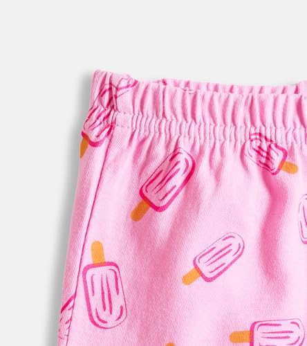 Image of YUV Baby Girls Regular Fit Multicolor Cotton Shorts (Pack of 5) - 0 to 24 Months