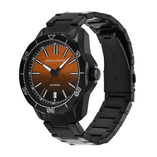Image of Armani Exchange A|X Dive-Inspired Stainless Steel Watch for Men