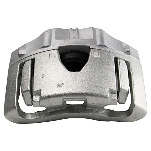 Image of TRQ Front Brake Caliper Set Zinc Coated Brackets Hardware Compatible with 2003-2014 Volvo XC90