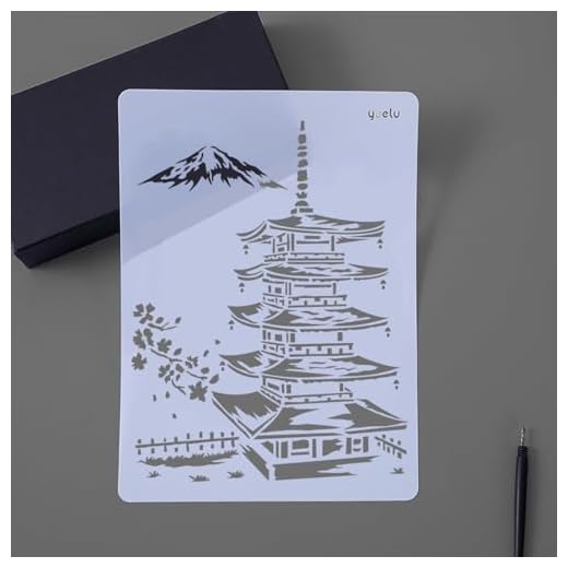 Plantillas para pintar, 29 x 21 cm, plantillas de pintura hueca, plantillas de pintura para azulejos, muebles, pared, suelo, manualidades, dibujo, suministros de arte, estilo 4