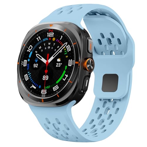 Image of Compatible with Samsung Galaxy Watch Ultra Strap 47mm Silicone Sport Breathable Bands for Galaxy Watch Ultra 2025 2024 Men Women