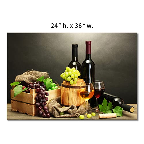 Grape Wine In Bottle Cups Wall Art Painting The Picture Print On Canvas Food Pictures For Home Decor Decoration Gift #TOP6