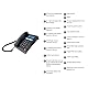 Schnurgebundenes Telefon mit Anrufer ID Anzeige, 16 Bit LCD Display, Schnurgebundenes Tischtelefon mit 3 Weckern, Schnurgebundene Festnetztelefone für das Home Hotel Office