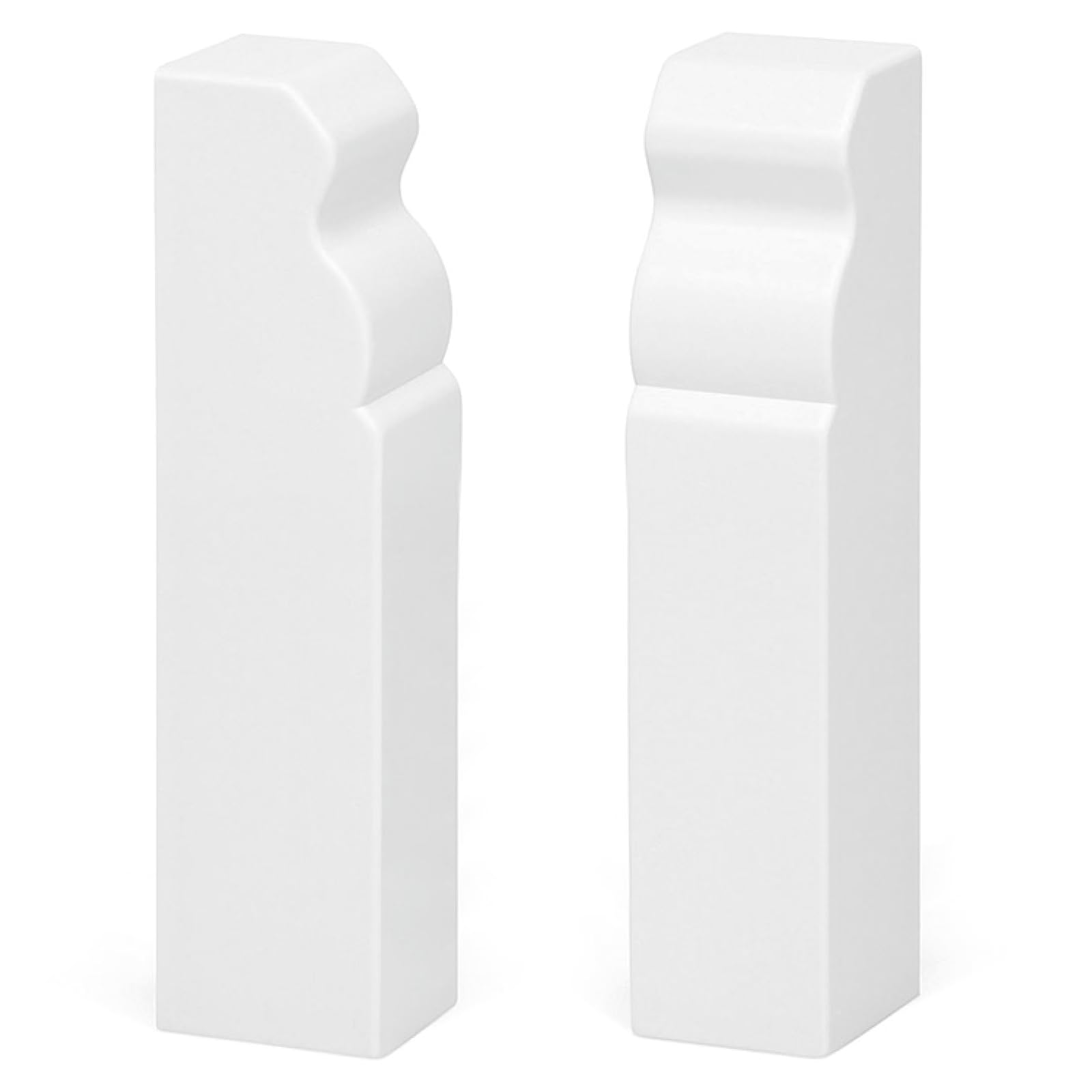 Hamburger Sockelleiste ECO Altberliner Profil – Weiß folierte MDF Fußbodenleiste