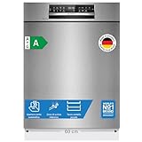 Bosch SMU6ECS12E Serie 6, Lavastoviglie da incasso sottopiano, Home Connect, Extra Clean zone: lavaggio intenso per lo sporco più ostinato, Assistente al lavaggio, Acciaio, 60 cm