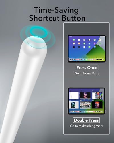 Image of ESR Magnetic Wireless Charging iPad Pencil, 2nd Generation Stylus Pen for iPad, Digital Pencil Pro for ipad 11 /10th,iPad Pro 12.9 inch / 11 inch(4th /3rd /2nd /1st), iPad Air 5 /4, White