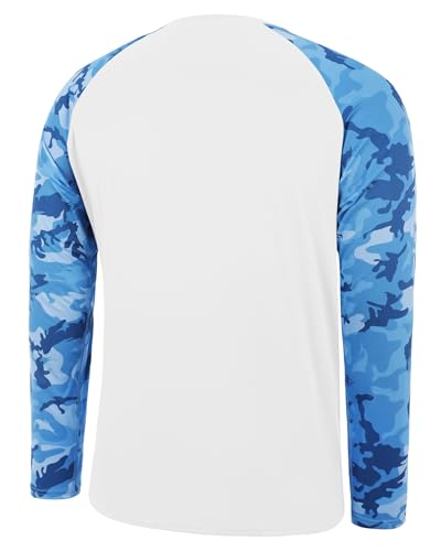 Image of FISHEAL Mens Long Sleeve Fishing Camo Shirts, UPF 50+ Sun Swim Rash Guard