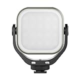 Ulanzi VL66 RGB Multi Color LED-Videoleuchte – Lampe für Kamera, Smartphone, Tablet und andere – weißes/gelbes Licht und 360 Farben – neigbar – mit integriertem 2.000-mAh-Akku – Schwarz