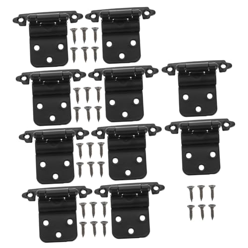 SOIMISS 10 piezas Bisagras Metálicas para Armario Cierre Automático Integrado Alta Resistencia Acabado Espejo Resistentes la Corrosión para Puertas de Muebles de Cocina
