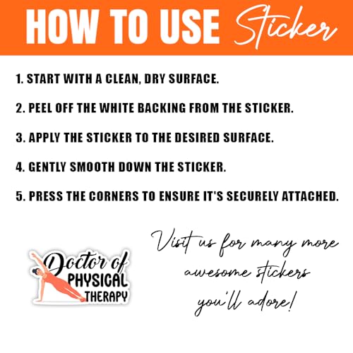 Image of MAIANEY (3x3 in) Funny Physical Therapy Stickers Pack 10 Waterproof Vinyl PT Decals for Laptops, Water Bottles, Notebooks - Motivational Quotes for Physical Therapists & Students