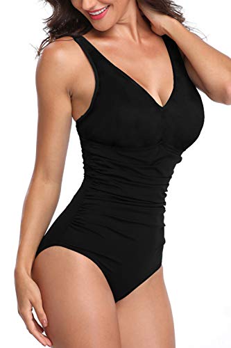 PERONA Women's Tummy Control Swimsuit One Piece Bathing Suit Vintage Printed Swimwear3