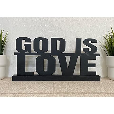 Alankathy Mugs wood display home decor decoration (GOD IS LOVE) Cover