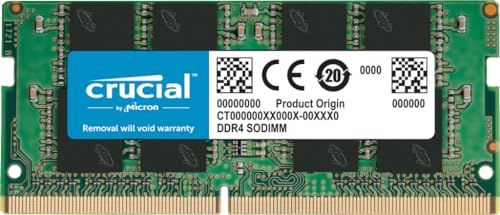 Crucial RAM DDR4 16GB 3200MHz SODIMM CL22, Memoria per PC Laptop/Notebook, Mini PC (o 2933MHz / 2666MHz) - CT16G4SFRA32A