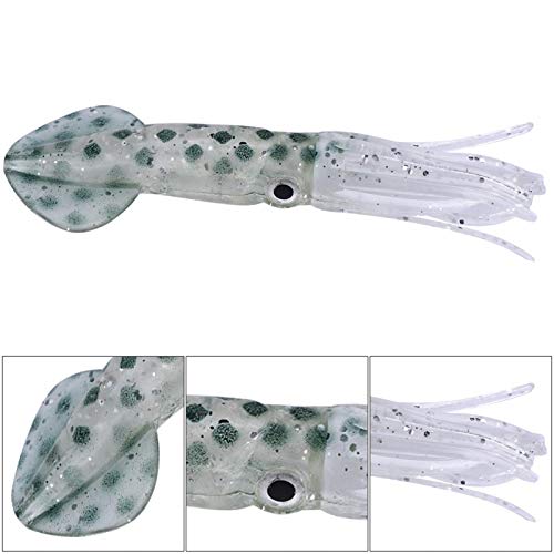 10 peças iscas de pesca iscas de lula artificial biônica polvo iscas luminosas macias isca de camarã