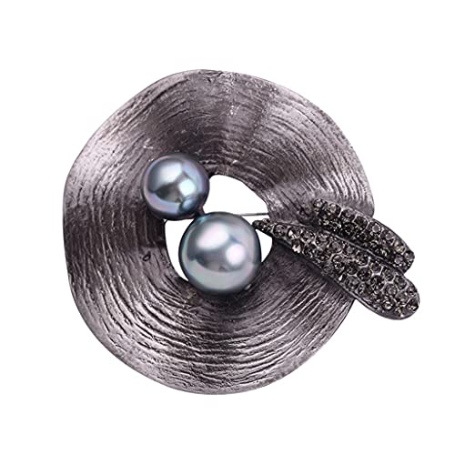 Broche vintage grandes feuilles en résine pour bijoux de mariage et bouquets chic