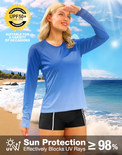Image of UPF 50+ Sun Shirt for Women Long Sleeve Quick Dry UV Protection Hiking Top
