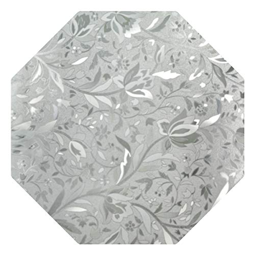 Autotech Park Precut Octagon Window Film, Floral Series 5 Design, Self Static Adhesive Cling, 22 inch Width