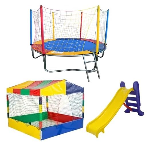 Trampolim Cama Elástica Pula Pula 2,30m + Piscina de Bolinhas 1,50m + Escorregador Médio