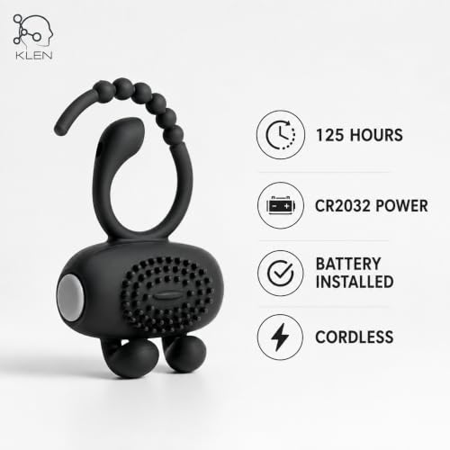 Image of KLEN Body Massager Machine Personal For Men, Battery Operated Ring, Black