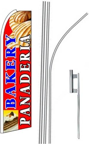 Panadería Panadería RojoBl 15 'Swooper # 4 Feather Bandera Kit, cuatro