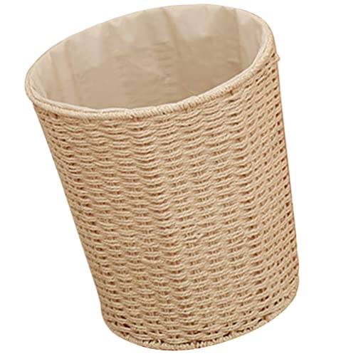 Cabilock Mülleimer Rattan Papierkorb Geflochten Abfallbehälter Haushalt Papiereimer Aufbewahrungkorb Mülleimer Büro Abfalleimer Kosmetikeimer für Badezimmer Wohnzimmer Beige Cabilock Mülleimer Rattan Papierkorb Geflochten Abfallbehälter Haushalt Papiereimer Aufbewahrungkorb Mülleimer Büro Abfalleimer Kosmetikeimer für Badezimmer Wohnzimmer Beige