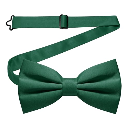 Image of JEMYGINS Solid Color Pre-tied Bow Tie Adjustable Bowtie for Men