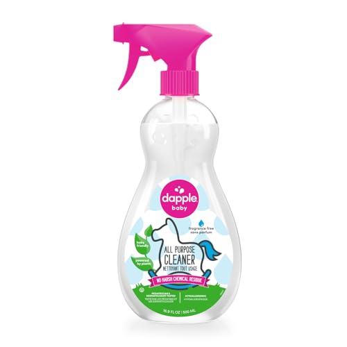 Image of Dapple Baby All Purpose Cleaning Spray, Hypoallergenic for Toys, High Chairs, Swings, Counters, Powered by Plants, 1 Pump Included, Fragrance Free, 16.9 Fl Oz (Pack of 1)