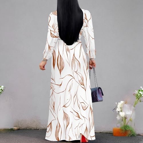 Image of PinkPatty Women's Long Sleeve Maxi Dress Plus Size Trendy Wedding Guest Wrap Dress with Pockets&Belt