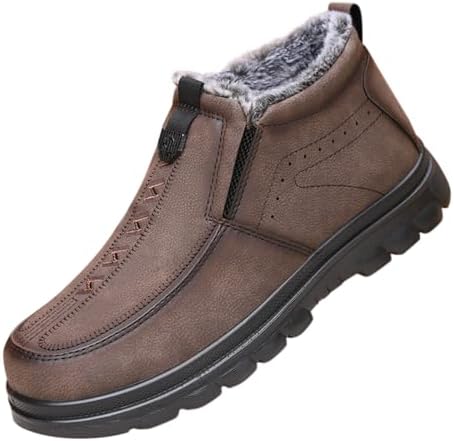 Botas de senderismo para hombre, planas, botas de nieve con forro...