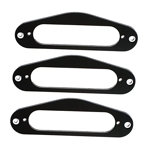 CIMAXIC 3個 ギターピックアップフレーム シングルコイル ハムバッカー用 ピックアップマウントリング Tlスタイルエレキギター用 黒