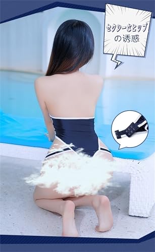 スク水 スクール セクシースポーツ コスプレ レオタード 競泳水着 泳水着 清純 ハイレグ ランジェリー タイト（ネイビー）かわいい 可愛い 水着 体操着コスチューム 制服 女性 衣装 セット スイミング プール 公演 演劇 撮影 記念日 ハロウィン クリスマス 仮装 学園 女子高生 可愛い 清純 レディース プレゼント - 画像6