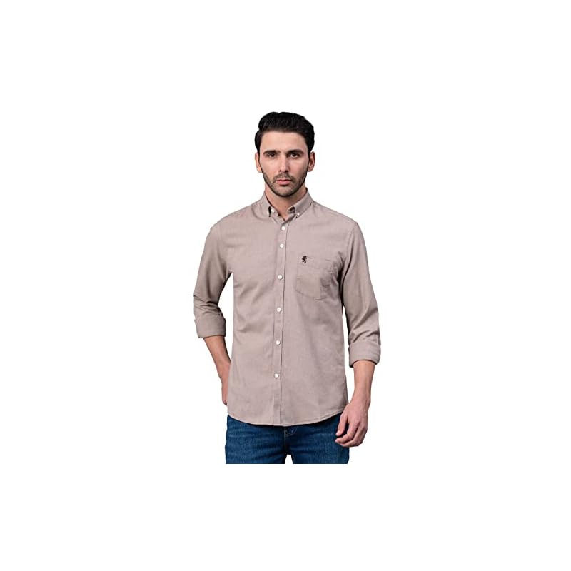 Red Tape Casual Shirt for Men | Full Sleeves Cotton Shirt_RFS0102-L Taupe