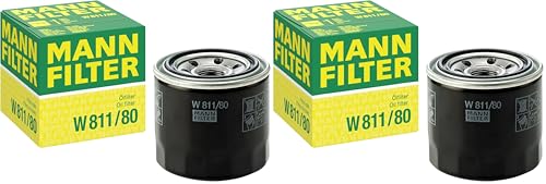 MANN FILTER W 811/80 Filtro de aceite   para Automóviles + Vehículos de transporte (Paquete de 2)