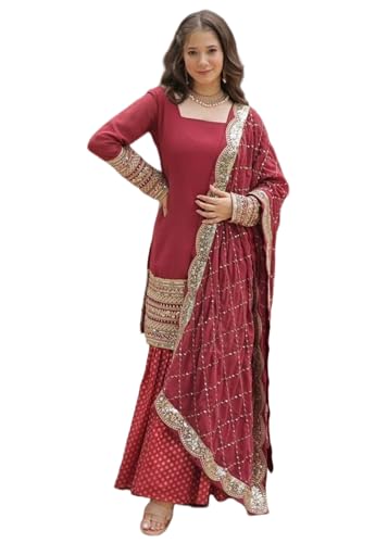 FASHION BAZAR 365 �t�F�X�e�B�o�� �E�F�A �W���[�[�b�g���n �V�[�P���X&�h�J�����i Sharara Suit 22034, 1, 40