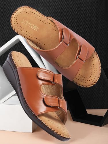 Image of Vendoz Women Doctor Sole Comfortable Beige Sandals