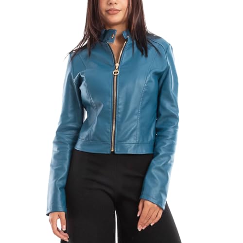 Toocool Giacca Donna Giubbotto Pelle Sintetica Corta Giubbino Autunno G731