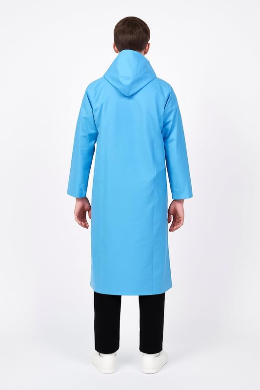 Image of Kids School Raincoat for Boys & Girls | PVC Lightweight Hooded Long Rainwear with Pockets | Suitable for School