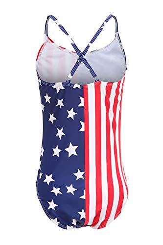 Image of Girls One Piece Swimsuits Hawaiian Floral Bathing Suit for Kids Adjustable Straps Swimwear 3-16 Years