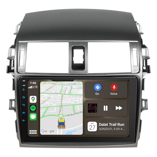 Car Radio for Toyota Corolla 2009 2010 2011 2012 2013 Support Wireless Carpaly and Android Auto 9 Inch IPS Touch Screen with Bluetooth/SWC/DSP/AM/FM