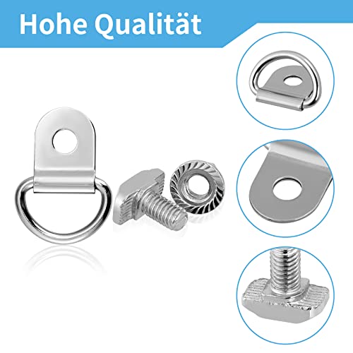 20 Stück Pflanzenhalter Ösen Edelstahl Aufhängevorrichtungen Ösen Pflanzenhalter Edelstahl Form D Gurke und Tomate Stützclips Aufbauring Zurröse Pflanzenhalter Ösen für Paradies, Gewächshaus, Garten – Bild 4