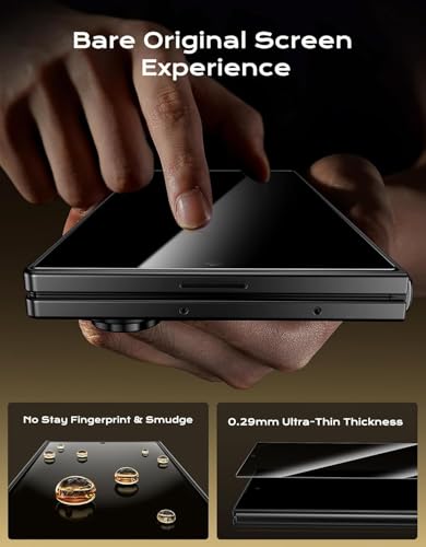 Image of STP FEEL Premium Privacy Tempered Glass Screen Protector Guard Compatible For Samsung Z Fold 7 5G (8 Inch, Pack of 1) Full Edge to Edge Coverage Anti-Spy /Anti-Peeping 9H Hardness
