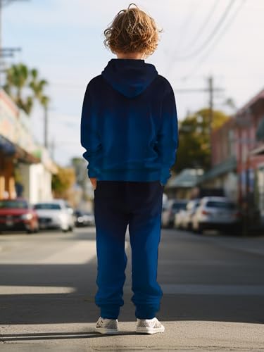 Image of boys' clothing sets, 2-Piece Hoodie & Pants Outfits for Boys Size 4-14 | Lightweight Non-Fleece Fall & Spring Clothing Sets